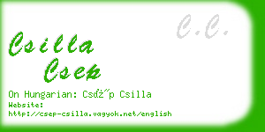 csilla csep business card